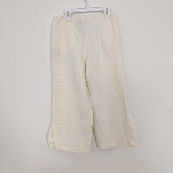 Zara Girls' Pants Size 7 Cream Color Cotton Blend Summer Resortwear Casual Daily - Picture 4 of 6